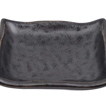 Matzwarte Saus Schotel - Tetsu Kessho Matte - 9 x 9cm | Tokyo Design Studio
