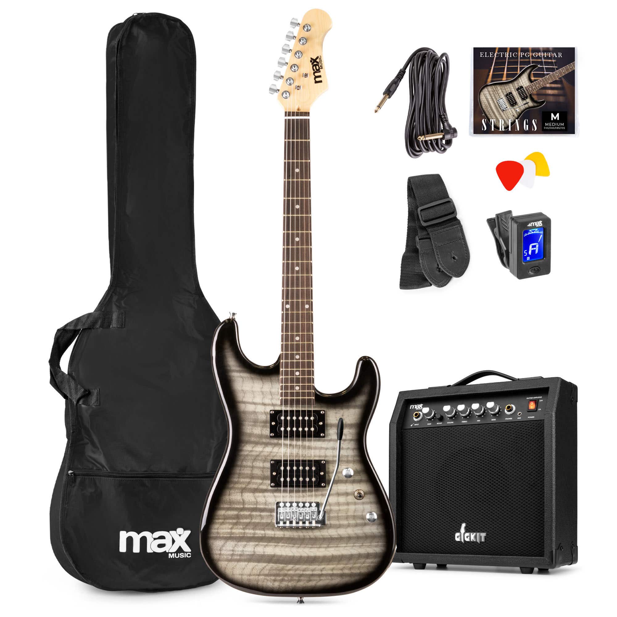 Max GigKit Elektrische gitaar 4/4 - Met 40 Watt versterker en | MAX