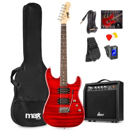 Max GigKit Elektrische gitaar 4/4 - Met 40 Watt versterker en | MAX