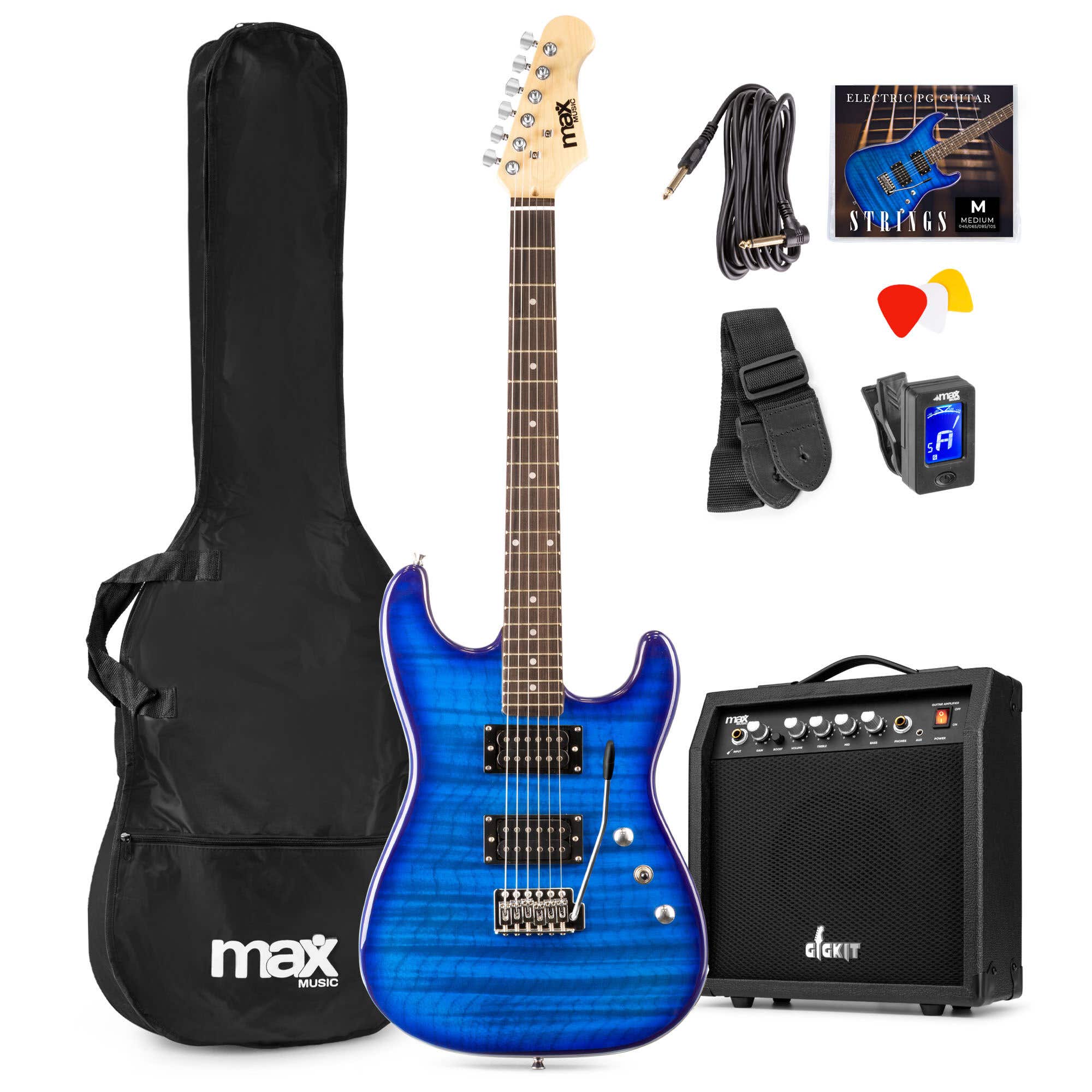 Max GigKit Elektrische gitaar 4/4 - Met 40 Watt versterker en | MAX