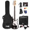 Max Gigkit Basgitaar met 40 Watt versterker - Gitaarstandaard - | MAX