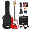 Max Gigkit Basgitaar met 40 Watt versterker - Gitaarstandaard - | MAX