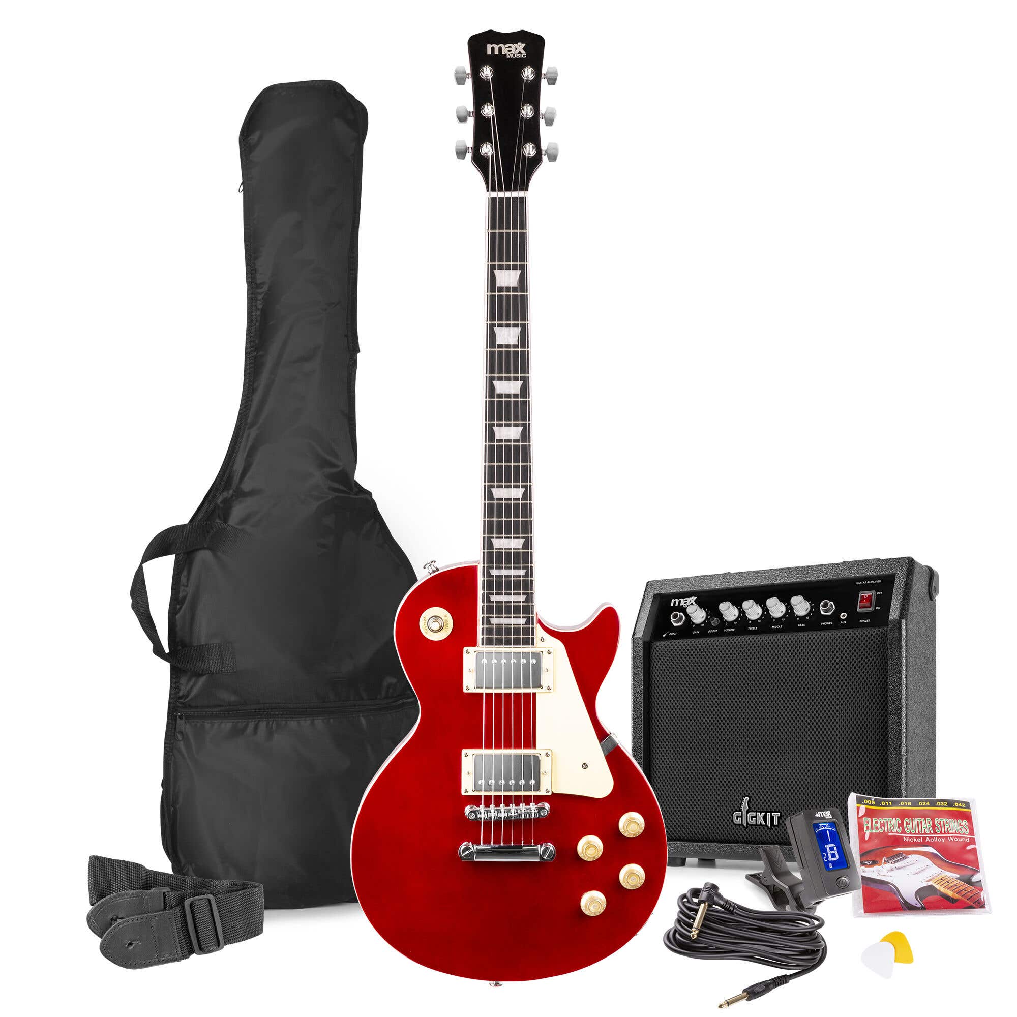 Max Gigkit SC Elektrische gitaar 4/4 - complete set met 40 Watt | MAX