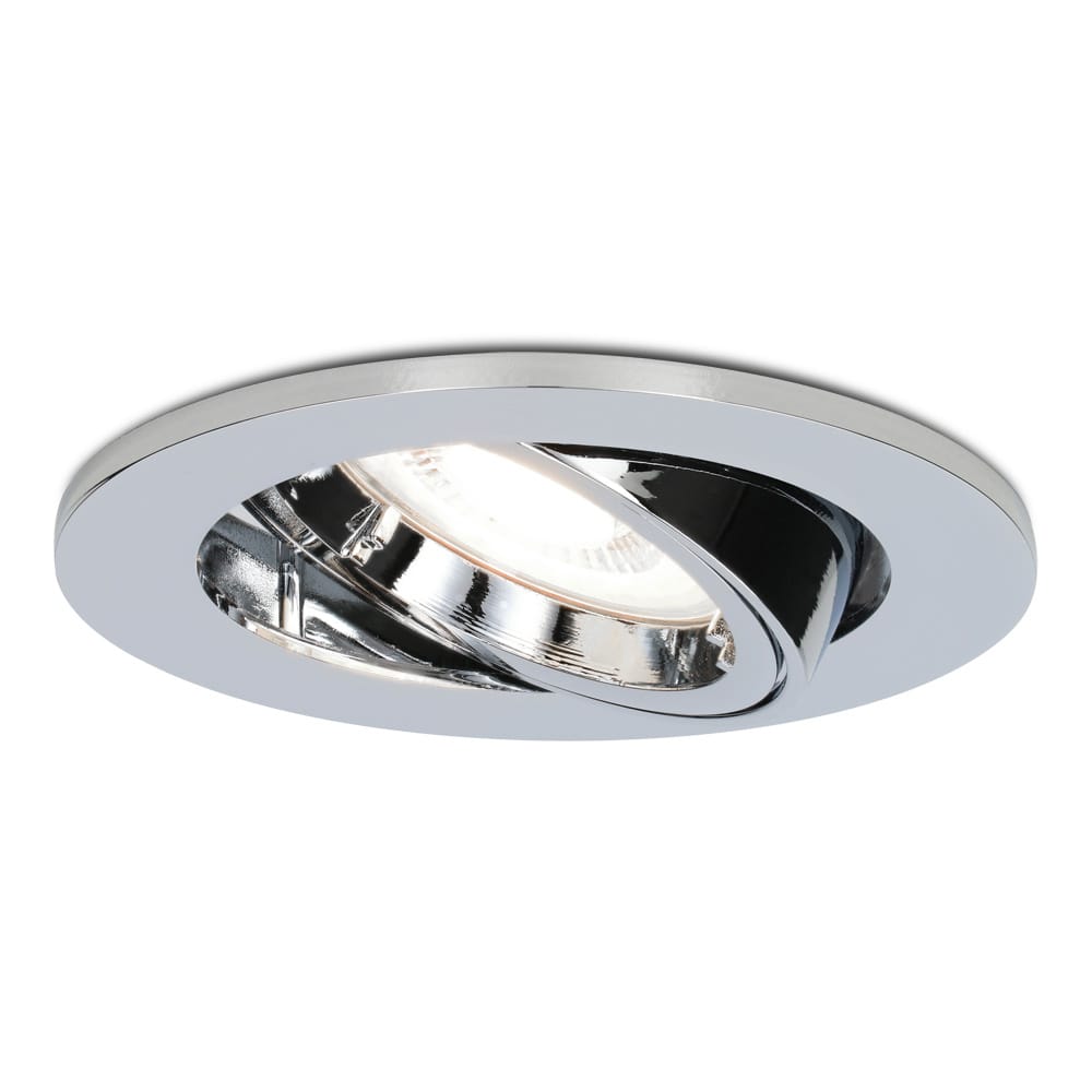 Maya LED inbouwspot - 4 Watt 345 Lumen - 6500K Daglicht wit - GU10 - Dimbaar - Rond - Kantelbaar - IP20 voor binnen - Chroom | HOFTRONIC