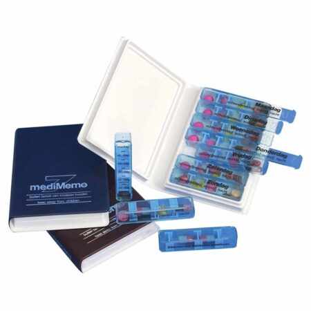Medicijnagenda 7 dagen | MediMemo | 4 vakjes | Uitneembare doosjes | Blauw | AL710135 | MediMemo