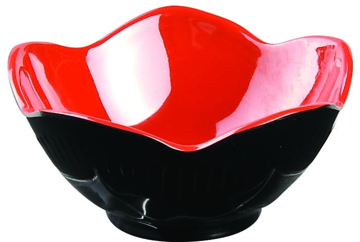 Melamine Kom Zwart/Rood - 9 x 4cm | Tokyo Design Studio
