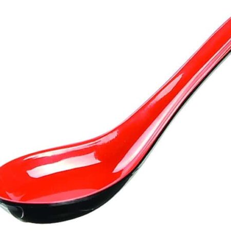 Melamine Lepel Zwart/Rood - 13.5 x 4.5 cm | Tokyo Design Studio