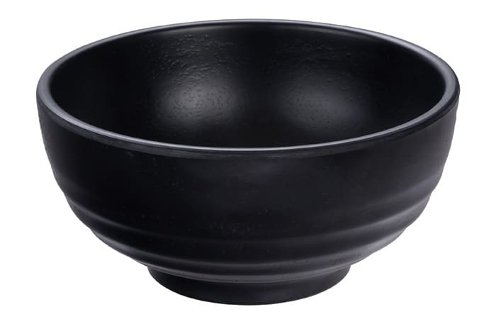 Melamine Zen Rijstkom - Tokyo Design Studio - Zwart 300ml 5x6 cm | Tokyo Design Studio