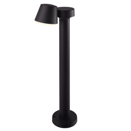 Memphis LED sokkellamp - 80cm - 6 Watt 300lm - Kantelbaar - IP54 - 3000K warm wit - Buitenlamp - Padverlichting - Zwart - Staande buitenlamp | HOFTRONIC