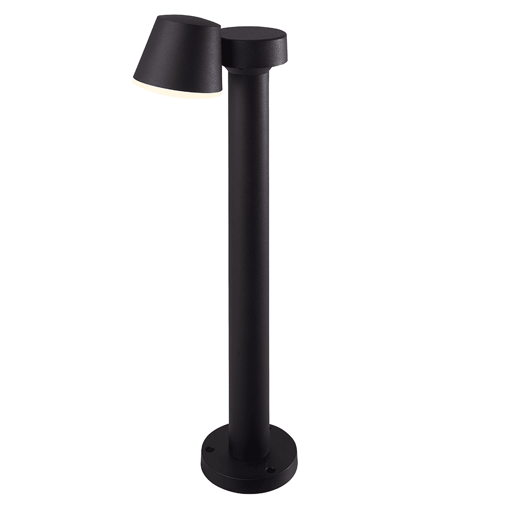 Memphis LED sokkellamp - 80cm - 6 Watt 300lm - Kantelbaar - IP54 - 3000K warm wit - Buitenlamp - Padverlichting - Zwart - Staande buitenlamp | HOFTRONIC