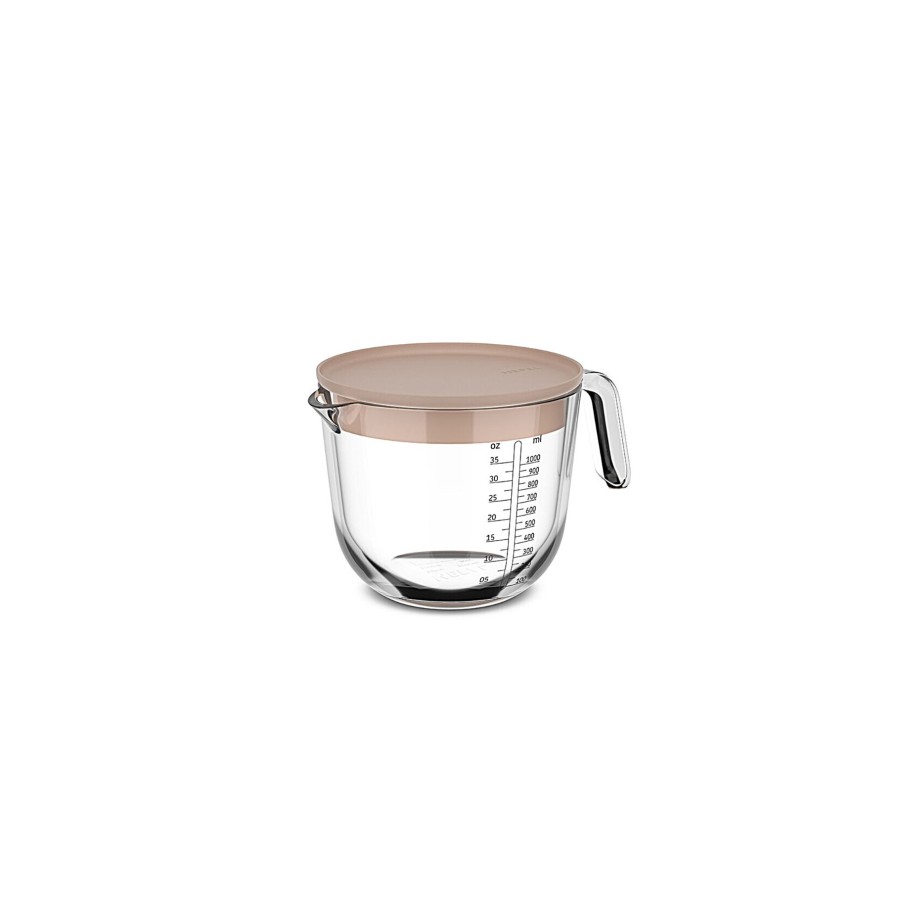 Mepal Glas Maatbeker 1l Met Deksel Chalk | Mepal