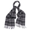 Merino Cashmere Tartan Scarf black/grey | Barbour