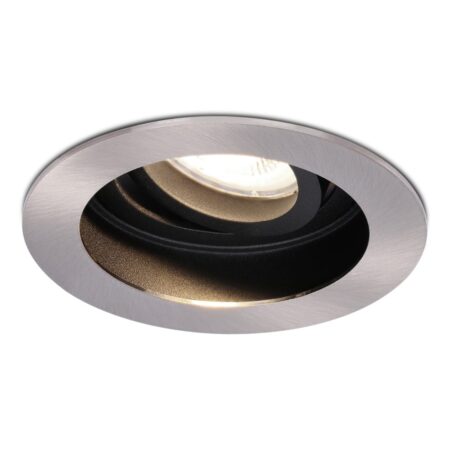 Mesa LED inbouwspot - GU10 4 Watt 345 Lumen - 4000K neutraal wit - Dimbaar - verzonken - Rond - Kantelbaar - IP20 Voor binnen - RVS | HOFTRONIC