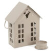 Metalen hanger huisje waxinehouder sand |