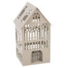 Metalen huisje waxinehouder gebouw sand |