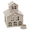 Metalen huisje waxinehouder sand |