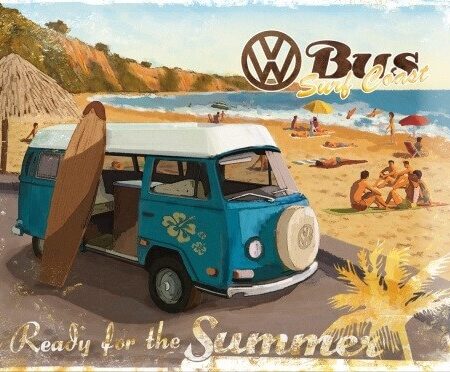 Metalen wandbord Volkswagen Surf Cost | Nostalgic Art