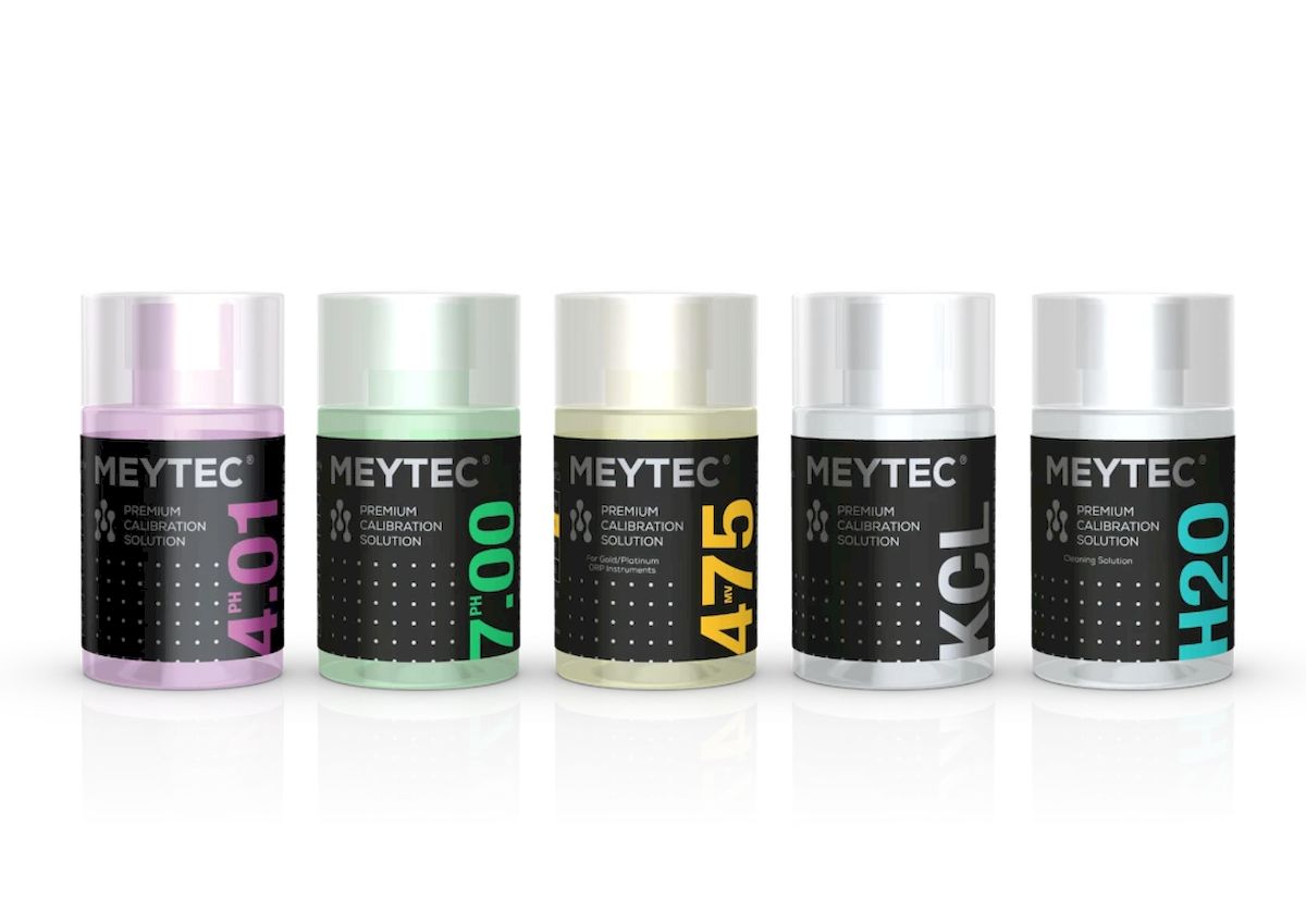 Meytec volledige kalibratieset (pH 4.01/7.00/475mV/KCL/H20) | Meytec