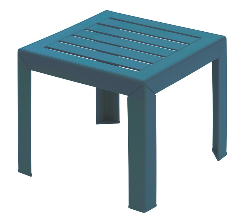 Miami bijzet tuintafel 40x40cm blauw | Grosfillex