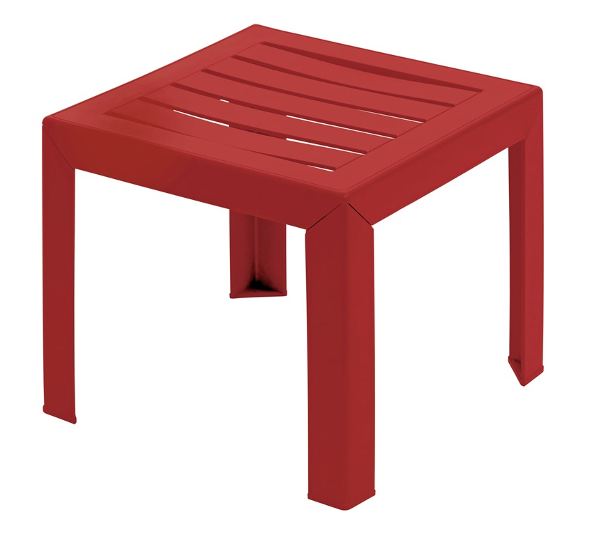 Miami bijzet tuintafel 40x40cm bordeaux | Grosfillex