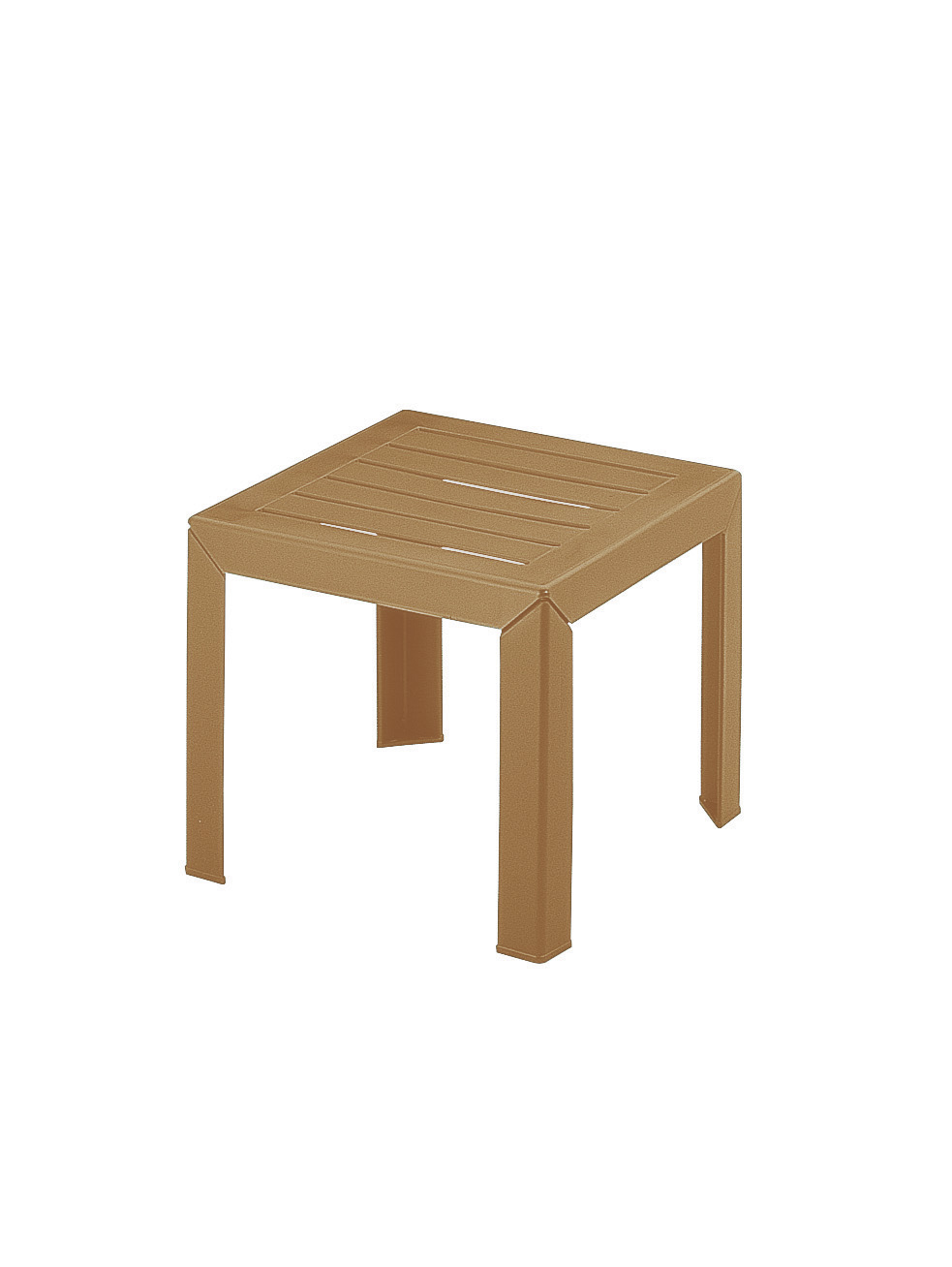 Miami bijzet tuintafel 40x40cm camel | Grosfillex