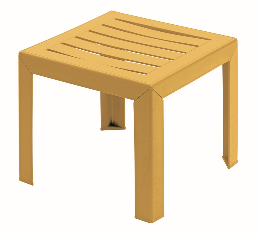 Miami bijzet tuintafel 40x40cm geel | Grosfillex