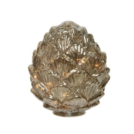 Micro Led Dennenappel glas Ø17cm | Lumineo