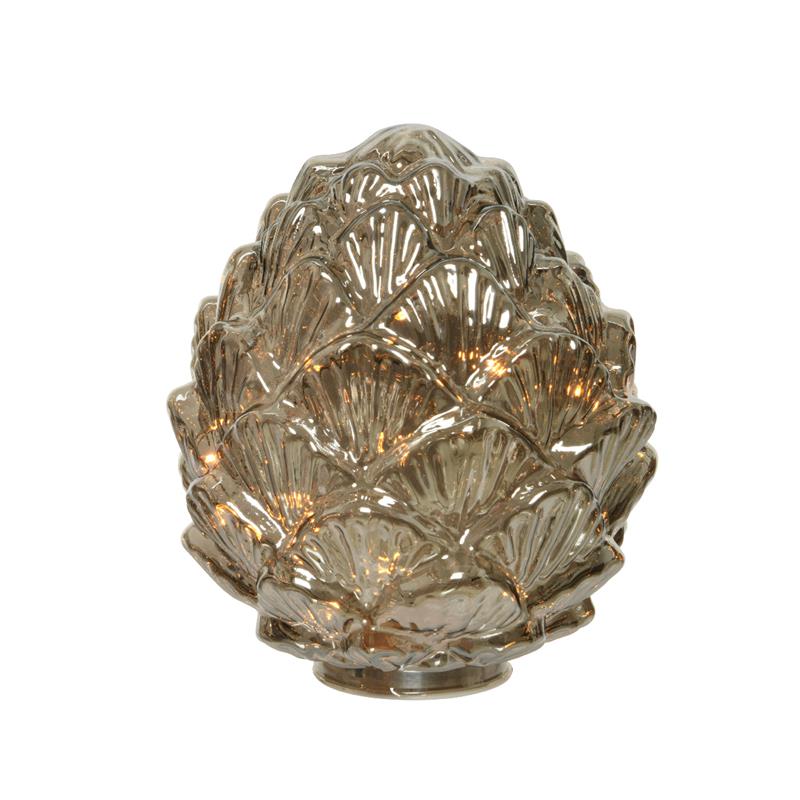 Micro Led Dennenappel glas Ø17cm | Lumineo