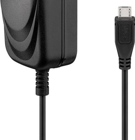 Micro-USB voeding compleet - Micro-USB oplader - USB 2.0 micro stekker - 1m - 1000mA - 5 Watt - 5V - Zwart | Goobay