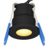 Milano mini LED inbouwspot - 12 Volt 3 Watt 200 lumen - 2700K warm wit - Dimbaar - Plat 34mm - IP65 waterdicht - Zwart - Veranda spots | HOFTRONIC