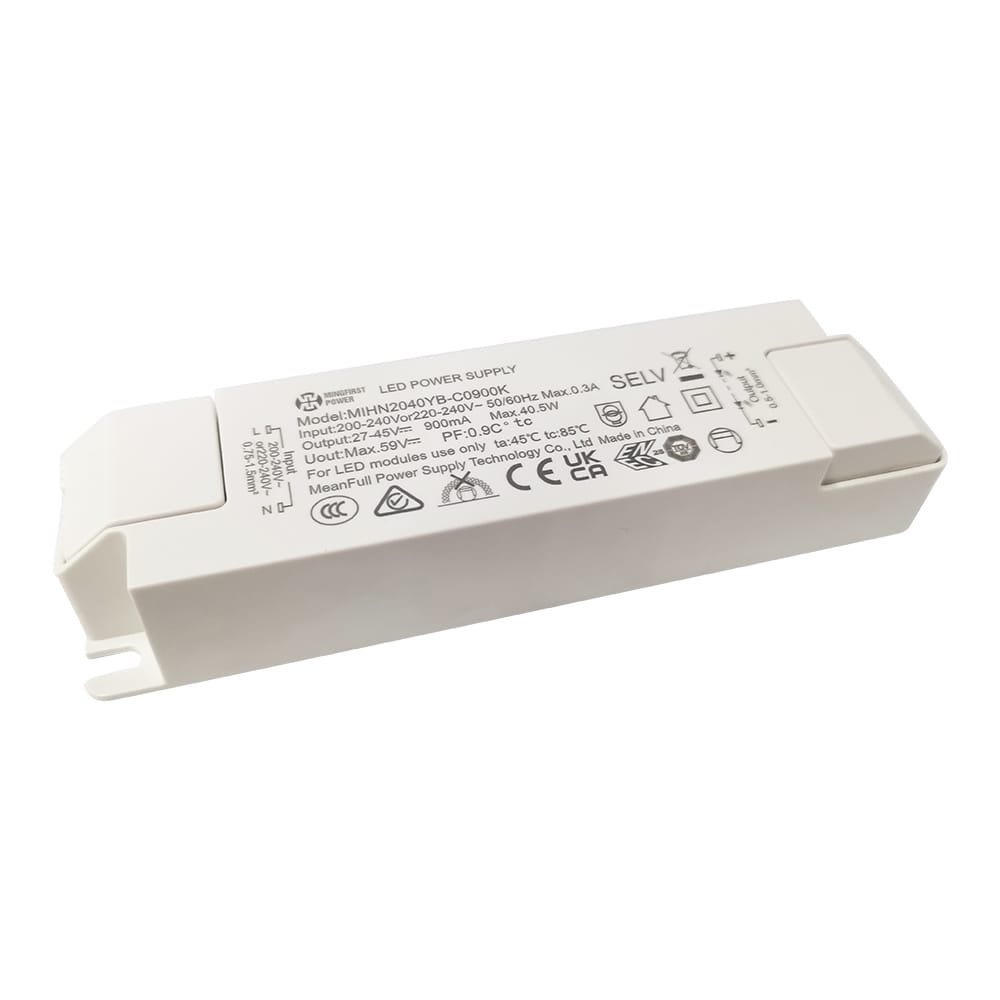 Mingfirst LED Paneel transformator - 40 Watt - DC connector - LED trafo - IP20 voor binnen | HOFTRONIC