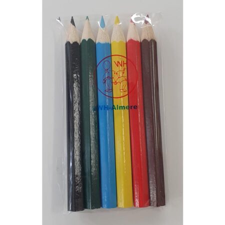 Mini kleurpotloden 24 etui's a 6 potlood | Merkloos
