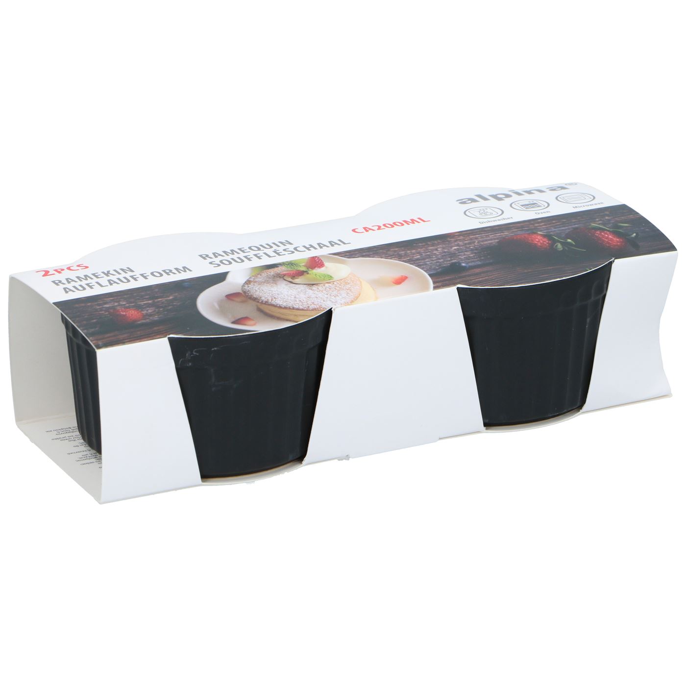 Mini ovenschaal zwart 2 stuks | Alpina