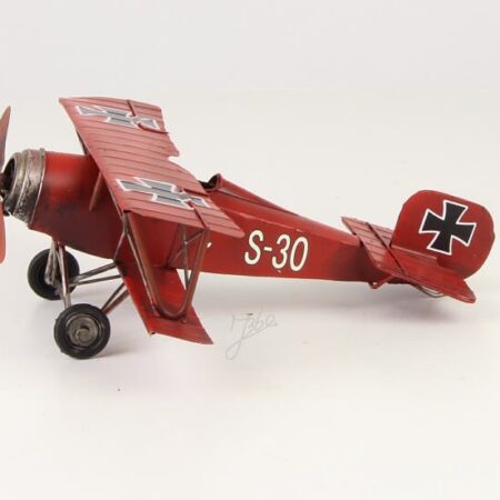 Miniatuurmodel Tin vliegtuig Rode Baron | DecoImport