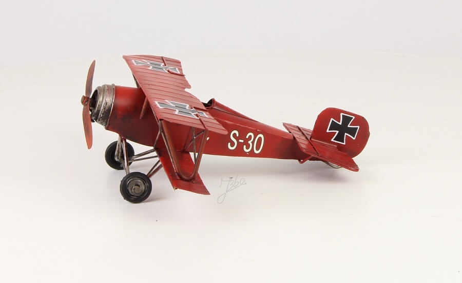 Miniatuurmodel Tin vliegtuig Rode Baron | DecoImport