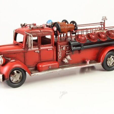 Miniatuurmodel brandweerauto met slangen | DecoImport