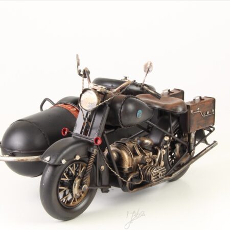 Miniatuurmodel motor met zijspan | DecoImport