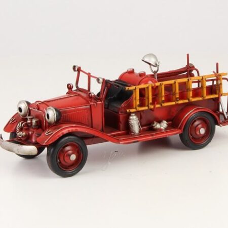 Miniatuurmodel tin oude Brandweerwagen | DecoImport