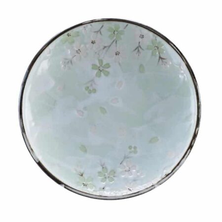 Mintgroen Bord - Green Cosmos - Ø 19.5cm | Tokyo Design Studio