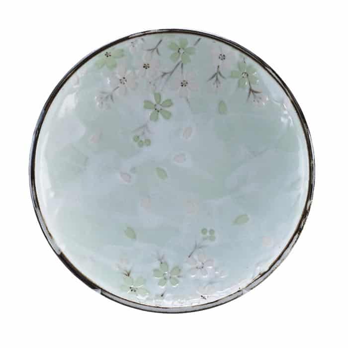 Mintgroen Bord - Green Cosmos - Ø 19.5cm | Tokyo Design Studio