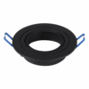 Miro - LED Inbouwspot - Kantelbaar armatuur - Diameter 93mm - GU10 Fitting incl. lamphouder - Rond - IP20 - Zwart | HOFTRONIC