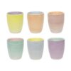 Mok 2-tone pastel zonder oor 180ml 6st | Merkloos