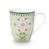 Mok L Lily & Lotus Groen bloem 350ml | PiP Studio