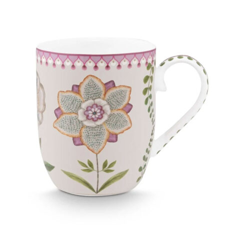Mok L Lily & Lotus Lila bloem 350ml | PiP Studio