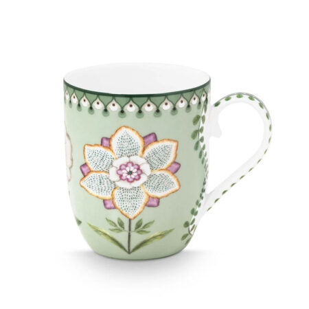 Mok S Lily & Lotus Groen bloem 145ml | PiP Studio