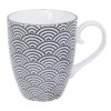 Mok met golvenpatroon - Tokyo Design Studio - Nippon Black - 380ml - 8.5 x 10.2cm | Tokyo Design Studio