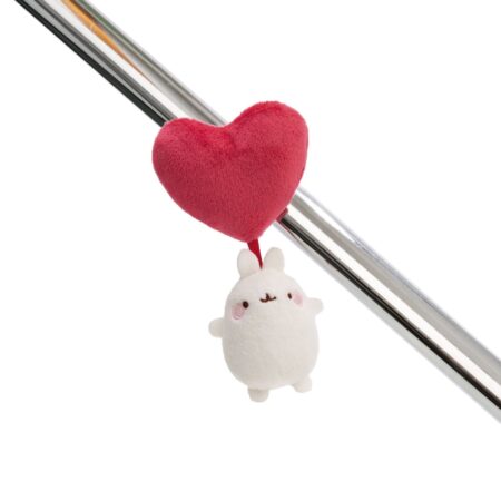 Molang pluche magneet met hart - 5 cm | Molang