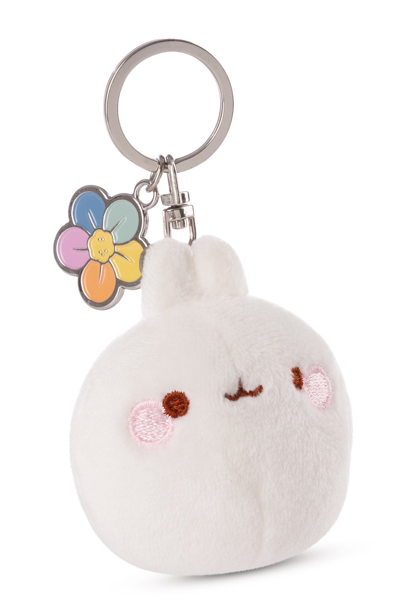 Molang sleutelhanger met bloem - 6 cm | Molang