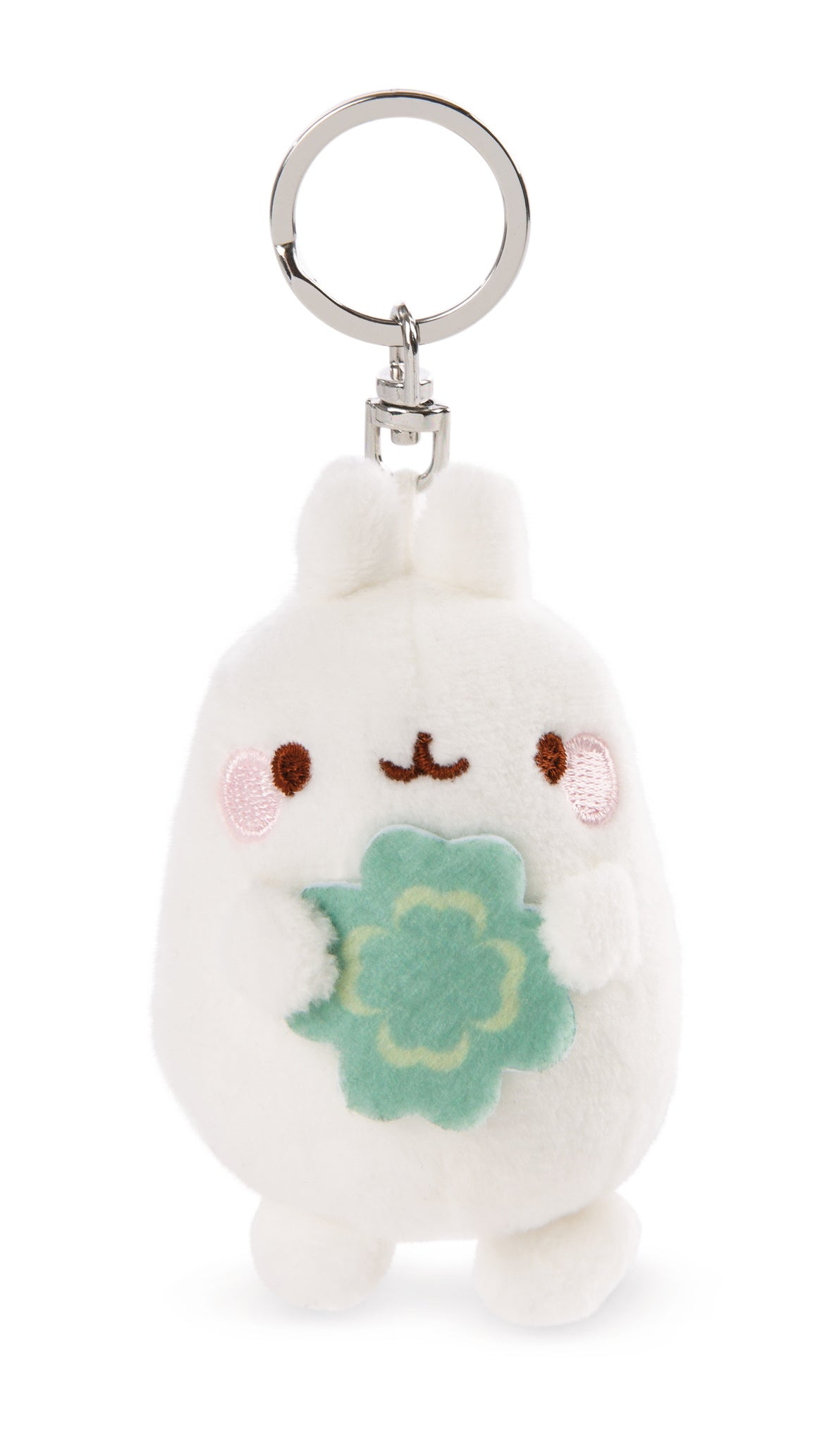 Molang sleutelhanger met klavertje - 8 cm | Molang