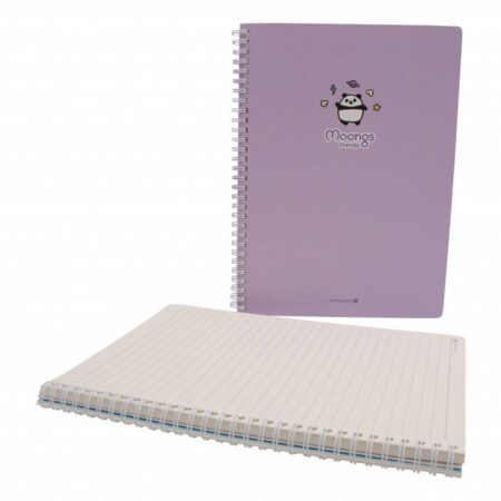 Moongs panda large notebook - paars | Moongs